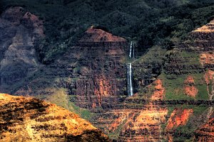 Waimea Canyon - Waterfall in the distance